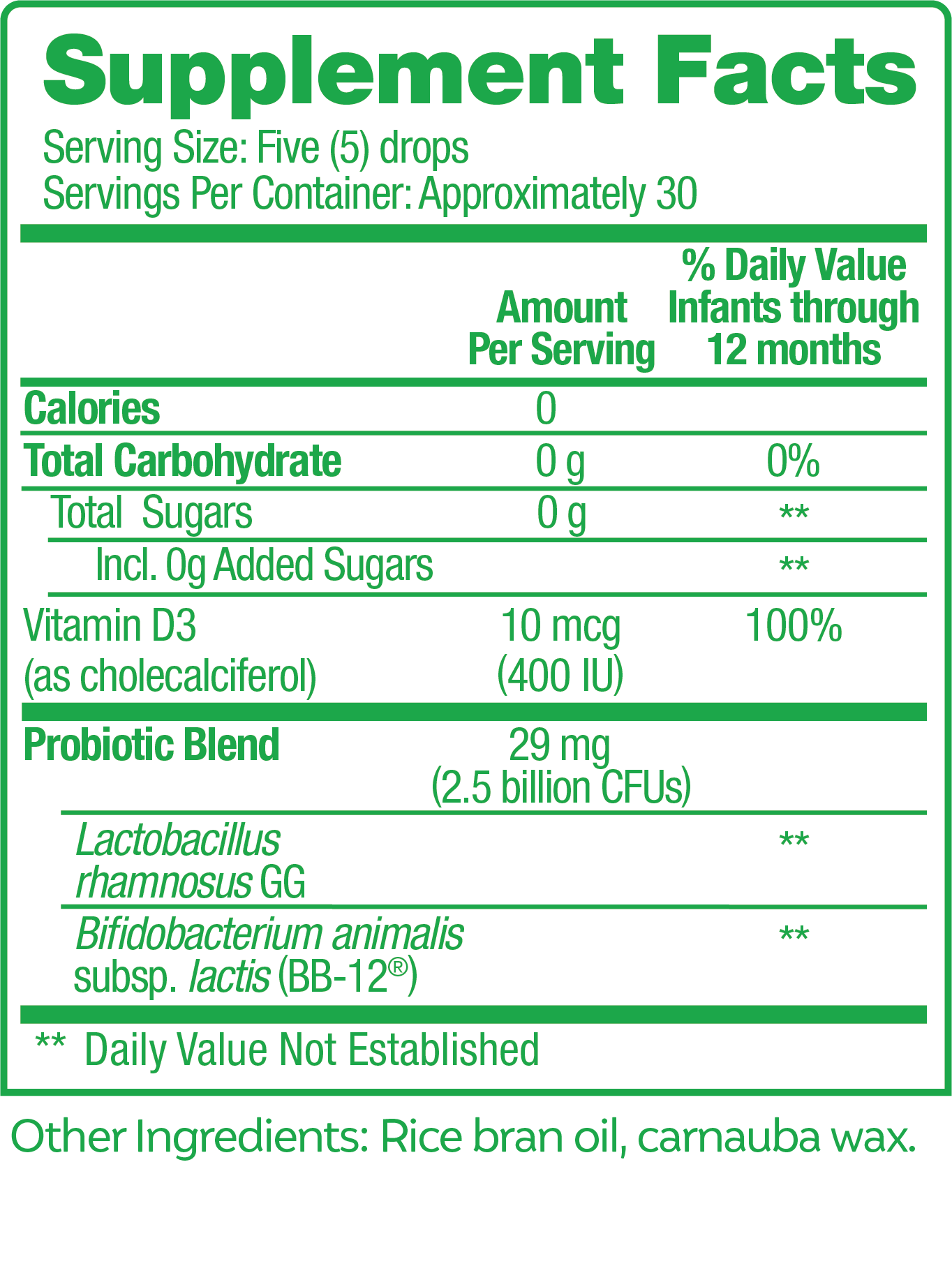 CBBM10284 Cult Baby Immune + Dig Support UPC049100400532_supp facts baby immune and digestive supplement facts