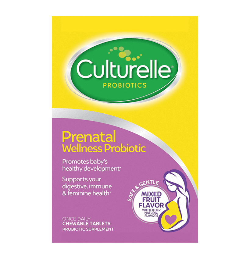 culturelle-prenatal-wellness-probiotic-chewables-box-front Culturelle Prenatal Wellness Probiotic Box Front View