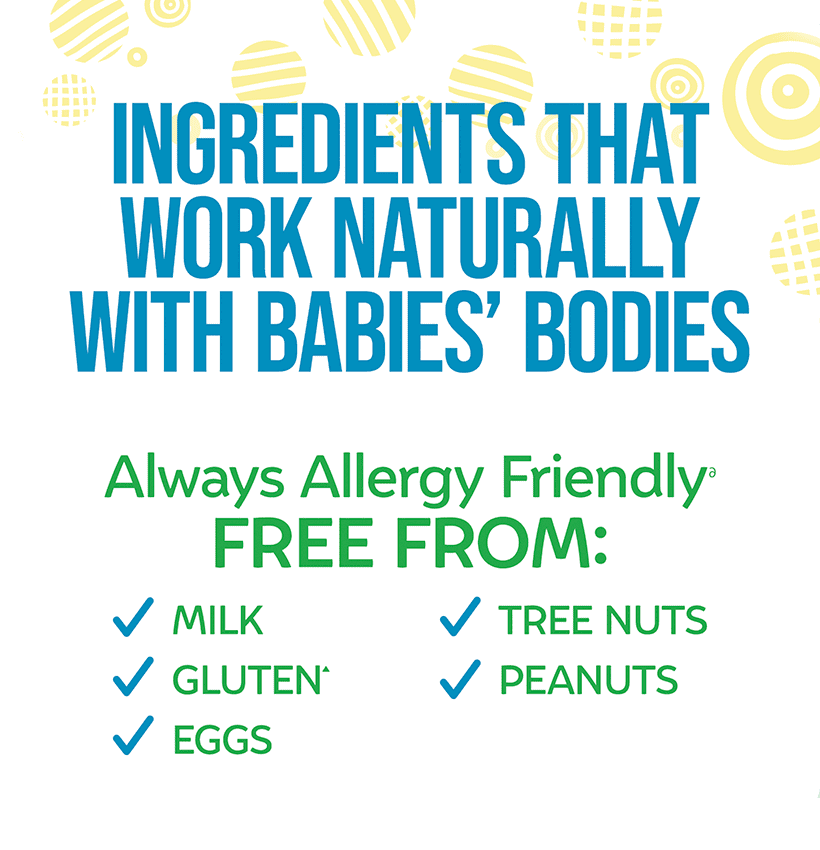 culturelle-baby-grow-thrive-packets-tile-4 ingredients that work naturally with babies bodies always allergy friendly free from milk, gluten, eggs, tree nuts, peanuts