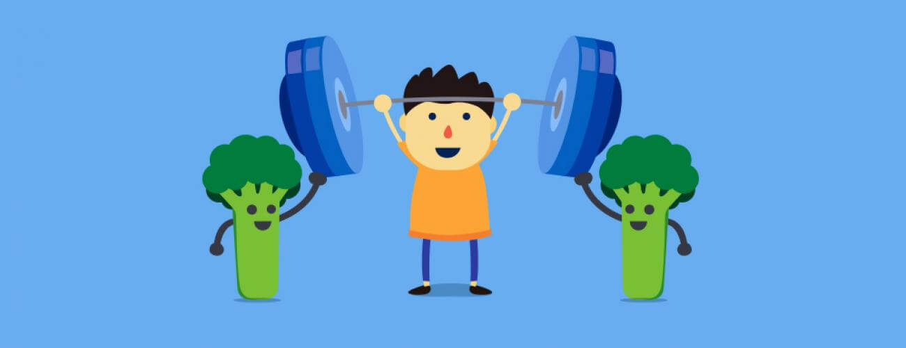 fiber helps make kids strong graphic