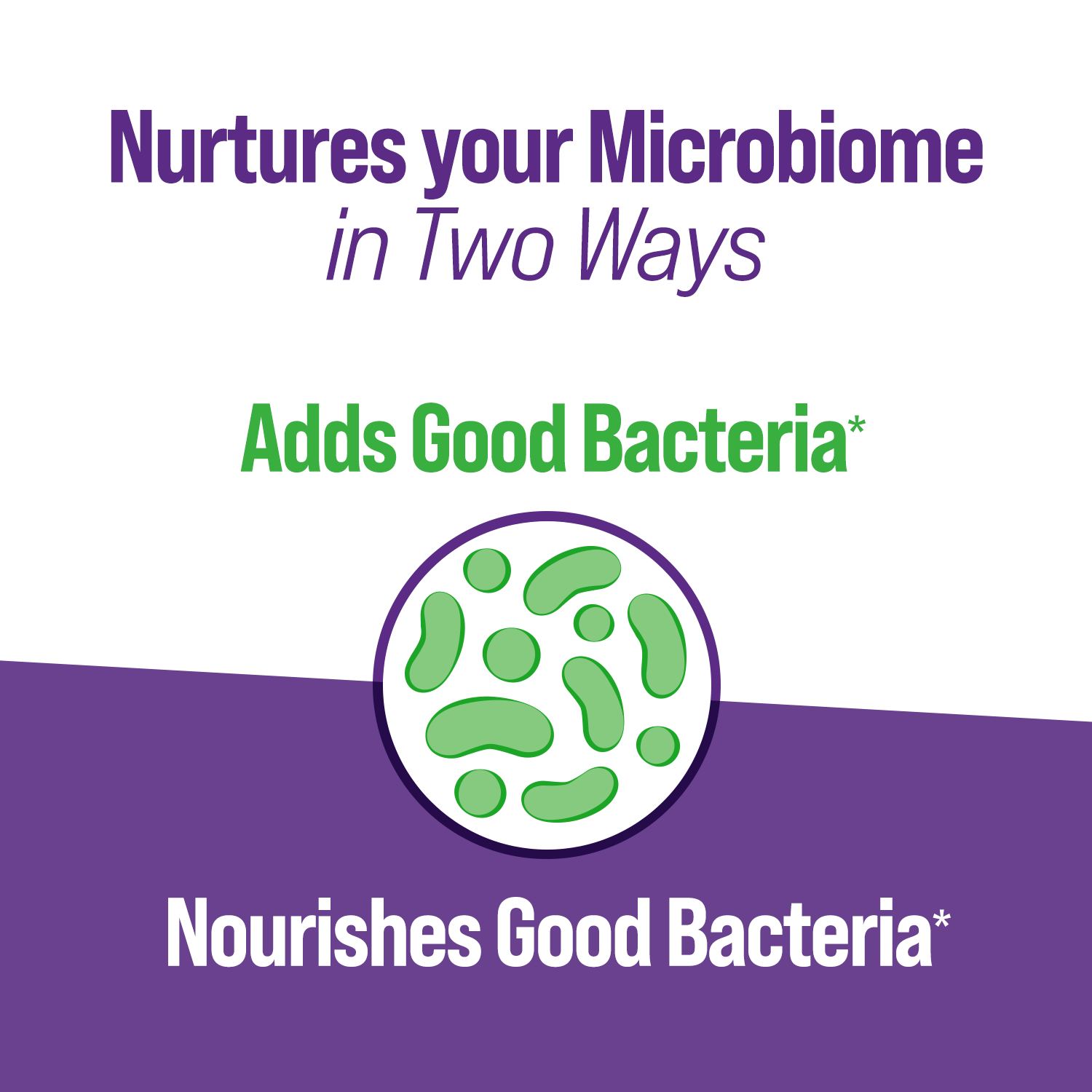 9666 Culturelle Adult Probiotic Gummie Amazon Tile 8 Nurtures your Microbiome in Two Ways - Adds Good Bacteria & Nourishes Good Bacteria