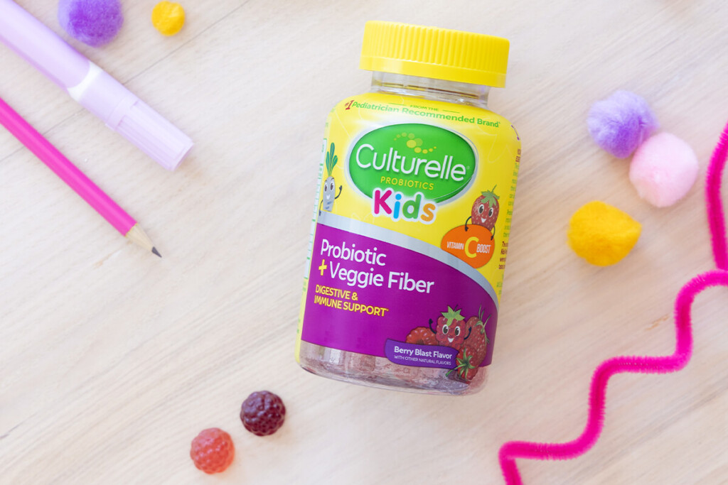 Culturelle kids probiotic and veggie fiber bottle