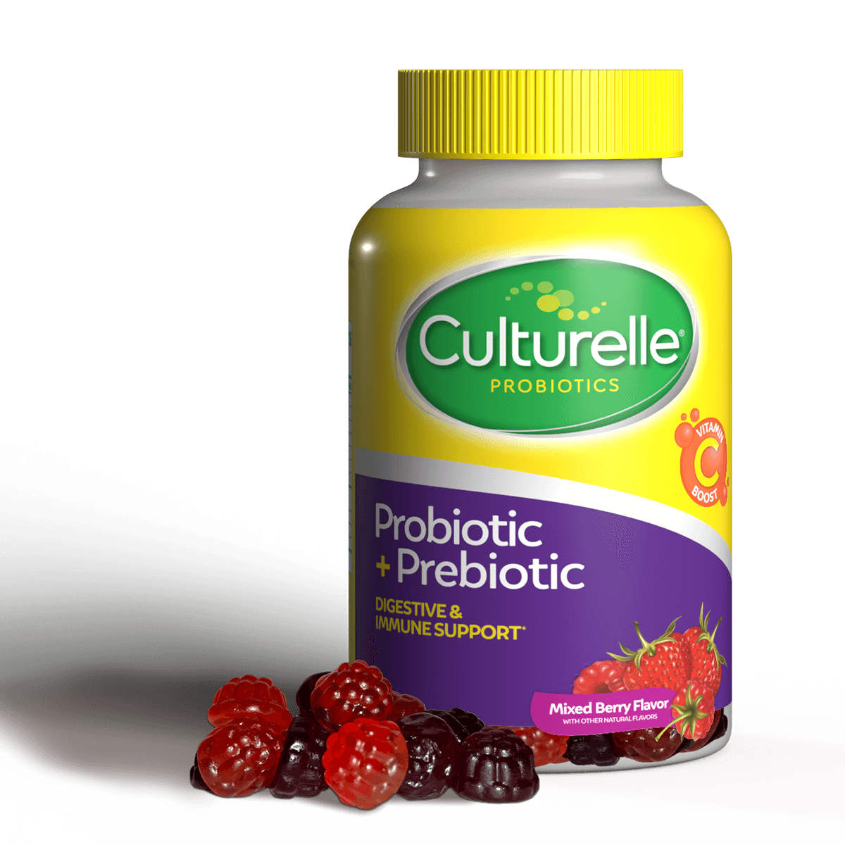 culturelle-probiotic-gummy-family-bundle-f Culturelle probiotic and prebiotic bottle