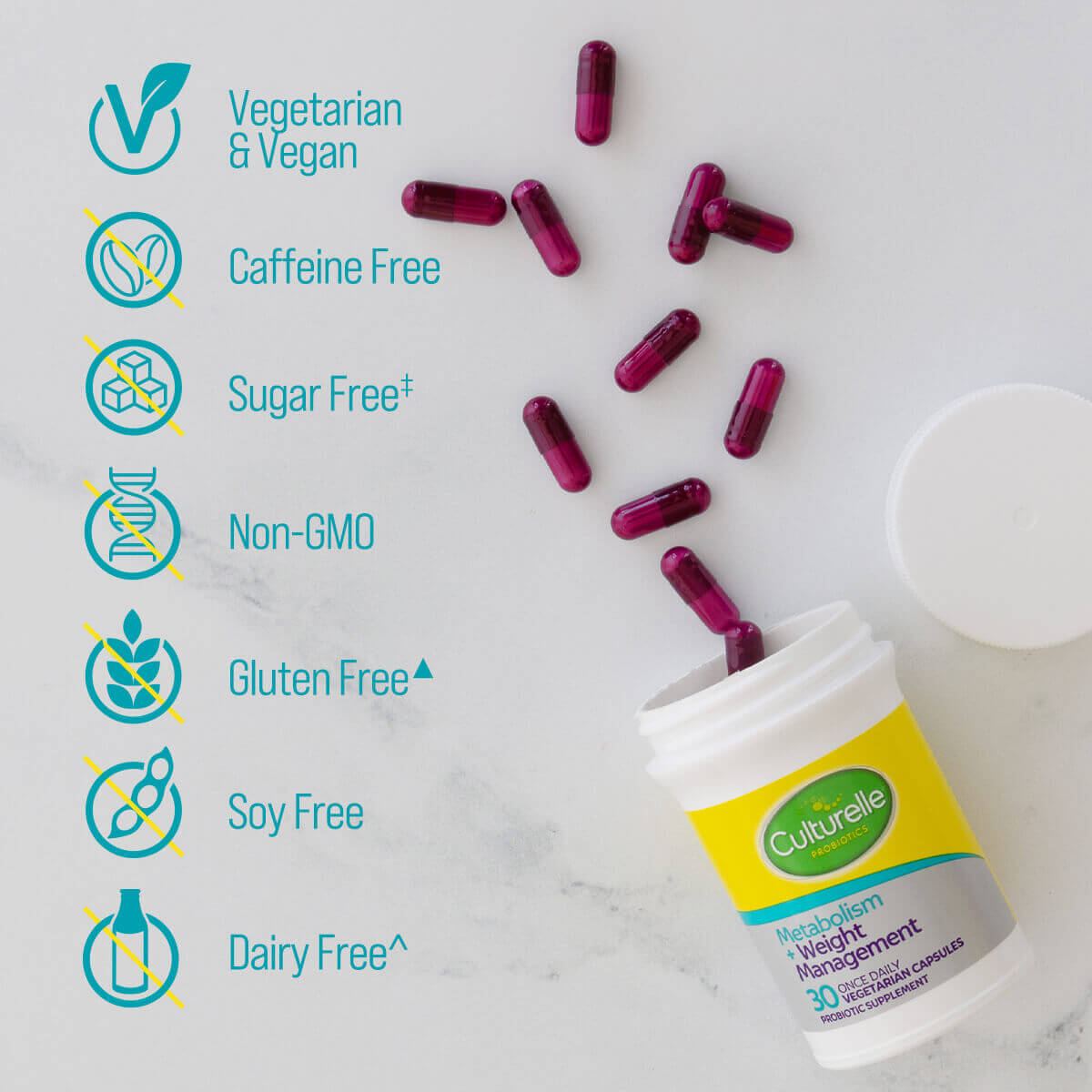 culturelle-feminine-health-and-weight-bundle-c Culturelle Weight Management is vegetarian & vegan, caffeine free, sugar free, non-GMO, gluten free, soy free, and dairy free
