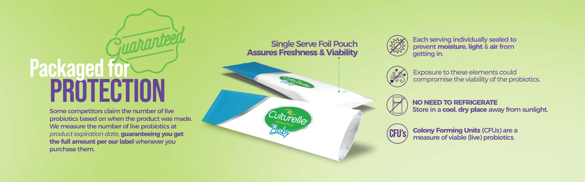 Culturelle’s packaged for protection guaranteed pouch details